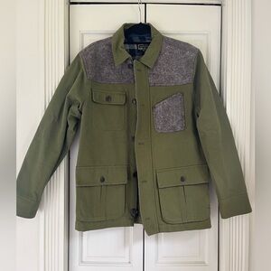 United By Blue Men's Bison Utility Jacket Full zip organic cotton & wool size M